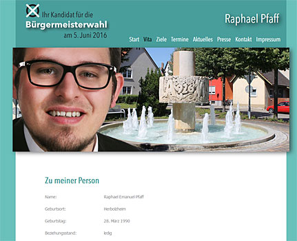 Bürgermeisterwahl 2016 Raphael Pfaff